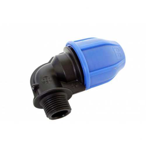 Gomito a compressione filettato maschio - BETAPLAST